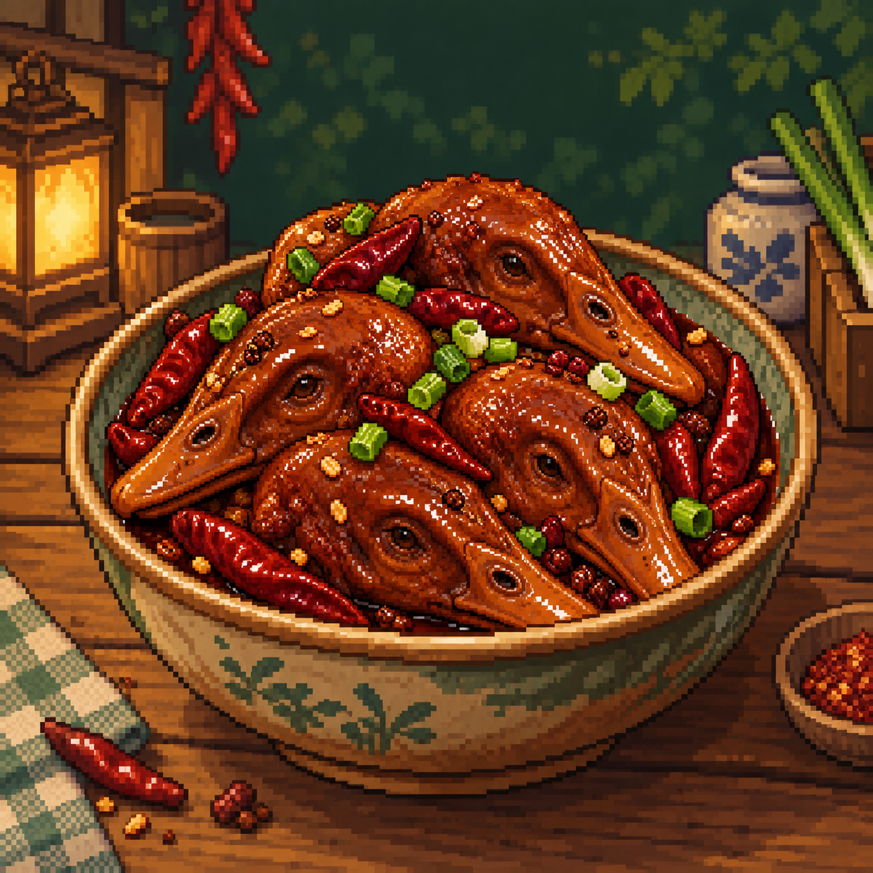 像素风衢州鸭头